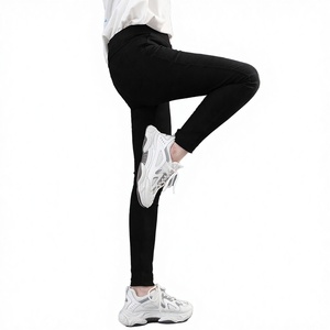 Pantalones Largos Deportivos de Yoga para Mujer, Sin Costuras, Cintura Media, Sólidos, Levanta Glúteos, Transpirables, de Secado Rápido para Correr al Aire Libre - Product Image 2