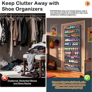 Large Factory Foldable Modern Door <b>Shoe</b> Organizer Deep Pockets Non-Woven Fabric Wall-Mounted <b>Space</b>-<b>Saving</b> <b>Storage</b> Rack - Product Image 2