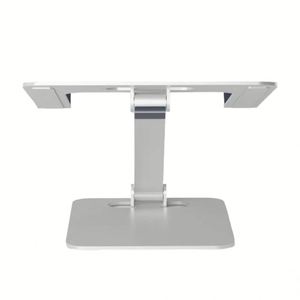Nouveau support pliable en acier pour ordinateur portable/tablette, réglable en hauteur et en angle, avec coussinet en silicone antidérapant et dissipation thermique, pour 10''-17.4'' - Product Image 4