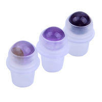 Flacon roll-on pour huiles essentielles naturelles, 5ml 10ml, avec bille en jade et bille en cristal, couleur dégradée, Catégorie de produit