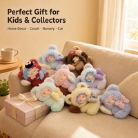 Ours en peluche Kawaii en polyester, décoration à clipser, 12 cm, animal en peluche mignon et doux pour écran, étagère, bureau, sangle de sac, unisexe