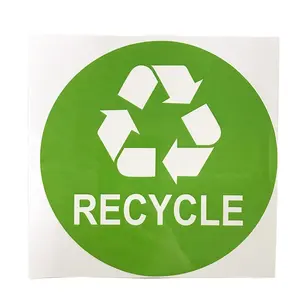 Recycle Prullenbak Logo Vinyl Sticker Organiseren & Coördineren Vuilnis Afval Van Recycling