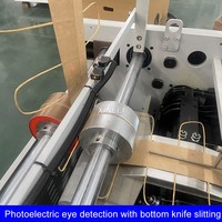 Machine automatique 220TJ Flexo pour la fabrication de sacs en papier de surface, de sacs carrés pour la vente au détail, de sacs à fond coloré pour l'alimentation et les produits d'épicerie, avec fonction de personnalisation de logo