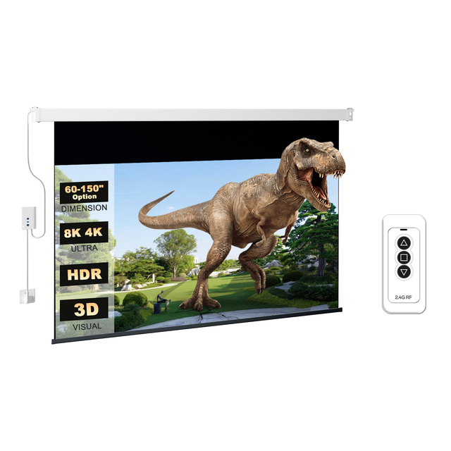PerfecTisan Motorized Projector Screen 150 Inch 200 Inch 300 Inch Wall Home Cinema Electric Projection Screen Size Customization