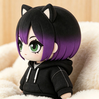 Adorable Peluche Fille Chat Mignonne, Figurine Douce de Catwoman de Dessin Animé, Jouet Décoratif, Cadeau pour Enfants, Anniversaire, Fêtes, Ornement de Chambre
