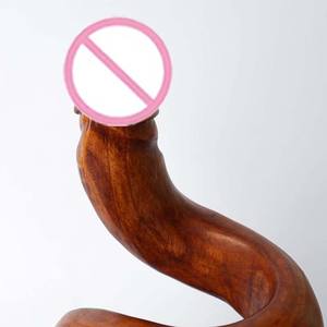 Décoration de la maison sculpture balinaise érotique statue bois <span class=keywords><strong>phallus</strong></span> décoration pénis porte-bouteille pénis porte-vin gode en bois - Product Image 2
