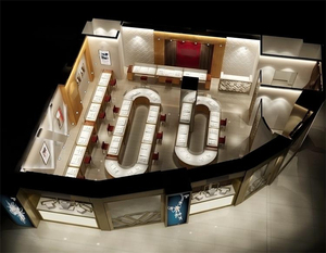 Luxury Gold Shop Thiết Kế Nội Thất MDF Trang Sức Hiển Thị Tùy Chỉnh Trang Sức Hiển Thị Đơn Vị - Product Image 6