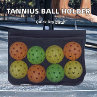 Porte-balles de pickleball et de tennis réglable, sac banane en maille pour hommes, femmes et adultes, capacité de 8 à 10 balles, séchage rapide
