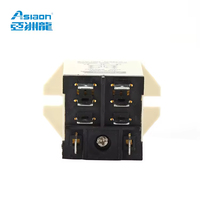 Relais de puissance miniature Asiaon AS30F à 8 broches, usage général, 12A 250VAC DPDT 2CO intermédiaire avec support de montage sur rail DIN