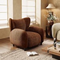 Moderner Minimalistischer Multifunktionaler Einzelsessel Grüner Samt Hochlehniger Armlehnstuhl Wohnzimmer Schlafzimmer Lounge Meerjungfrauen-Stil