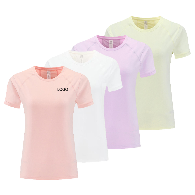 Outdoor Hiking Clothing Women's Seamless Workout Top Short Sleeve Sports T-Shirt Breathable Gym Running Yoga Shirt