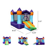 Aire de jeux Gonflable pour enfants européens, terrain à obstacles Gonflable, tobodgan glissantes d'eau, maison, château de saut
