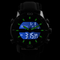 NAVIFORCE Officiel 9294 Montre Homme à Affichage Analogique-Numérique à Quartz Lumineuse avec Fonction Double Heure Sport Décontracté