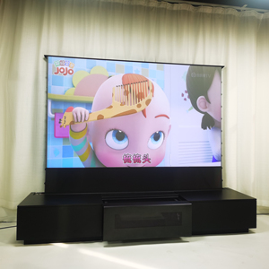 Schermo proiettore elettrico a pavimento integrato Cabinet futuro casa 120 pollici ad alta definizione Gua Techno Spark 10 Pro schermo - Product Image 1