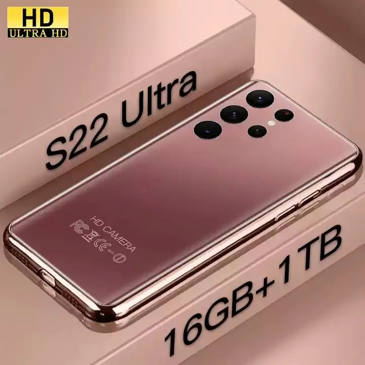 2022 Venda quente S22 Ultra Phone 16gb + 1TB Tela Cheia Celular 7.3 polegadas Hd Celulares 24 + 48mp 6800mAh 5g Smartphones para jogos