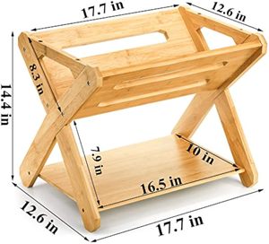 Bambou Enfants Livre Étagère Organisateur Livre Caddy avec Étagère pour Enfant Chambre Salle de Jeux Pépinière Robuste Bibliothèque Meubles De Rangement - Product Image 5