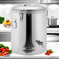 Contenedor isotérmico de grado alimenticio para cocina comercial de restaurante, barril de aislamiento térmico con grifo
