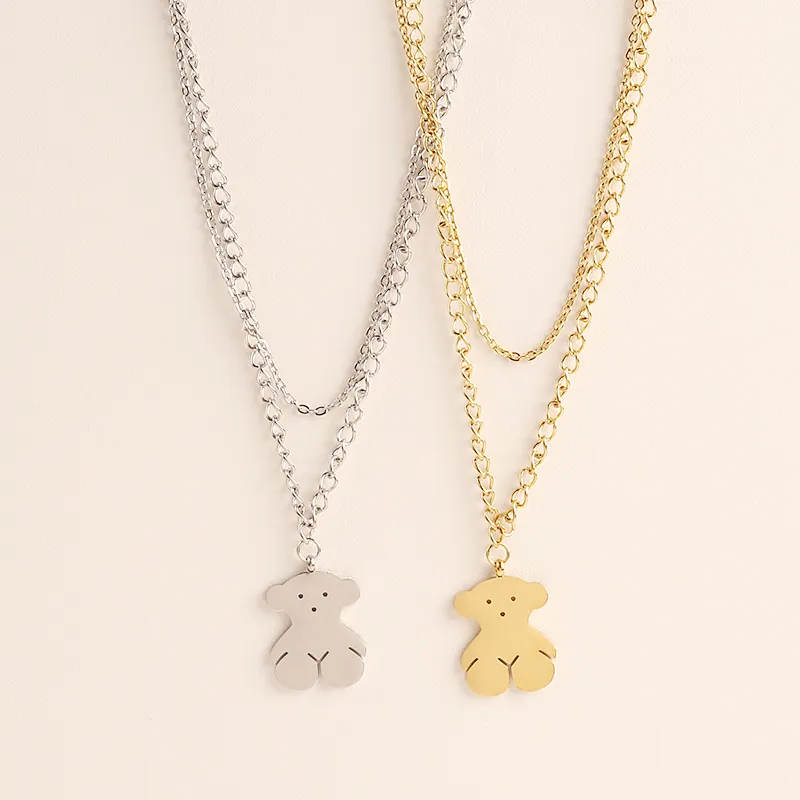 High Quality Pendant Necklace For Women Bear Lovely Gold Necklace Jewelry