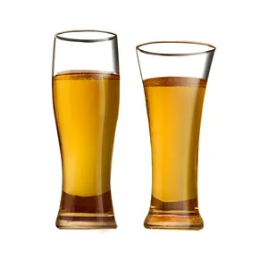 Verre à bière Pilsner Tumbler Tasses Tasse à souffler Verrerie en cristal Fabricant de maison 2023 Nouveau style Vintage 400ml 500ml Sans plomb