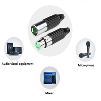 Connecteur XLR 3 broches mâle/femelle avec filetage interne pour câble audio DMX, microphone, système audio Hi-Fi, réparation DIY