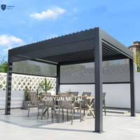 Système de toiture à persiennes en aluminium CHIYUN, écologique, pour extérieur, avec finition thermolaquée, hauteur de 6 pieds
