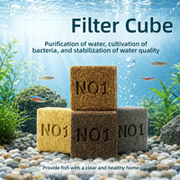 Matériau filtrant pour aquarium, briques carrées nano, maison pour bactéries de nitrification
