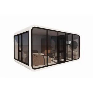 NANXIANG Space Capsule container Mobile Tiny houses customized 6+12+6mm double-glazing glass container Cabin hotel Apple cabin