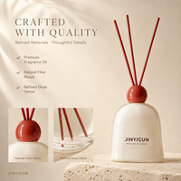 Diffuseur à bâtonnets personnalisé 150 ml (5,07 fl oz) avec 4 parfums, marque privée, commandes mixtes OEM pour la maison, les cadeaux, les spas, les hôtels, la vente au détail et la vente en gros