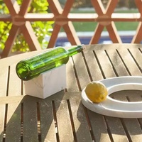 Porte-bouteille de vin en marbre en pierre naturelle en forme de U casier à vin Champagne Seaux debout refroidisseurs et supports rangement de cuisine