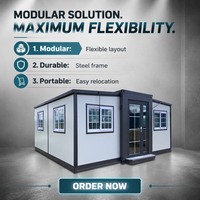 Maison conteneur mobile en acier de 20 pieds et 40 pieds, à double aile pliable et extensible, isolée, imperméable et respirante, pour hôtels, appartements et villas