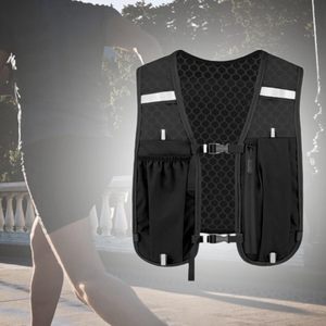 Gilet de sport d'extérieur respirant avec poches pour la randonnée, le cyclisme, la course à pied, pour hommes et femmes, noir, gris, bleu ciel, vert - Product Image 2
