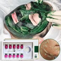 Ensemble de soins de beauté professionnel anti-âge, exfoliant blanchissant à base d'algues, acide hyaluronique liquide hydratant, éclatant, doux et élastique