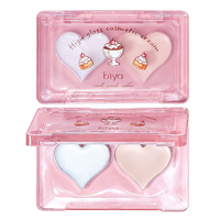 Paleta de maquillaje para cara, resaltador de maquillaje con logotipo personalizado, doble Corazón, opalescente, corrector fino y cremoso