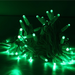 Guirnalda de Luces LED Verdes de Navidad, IP67, Cable de Goma Blanco, Decoración Comercial para Exteriores, Conectable, Resistente al Agua, Enchufable - Product Image 2