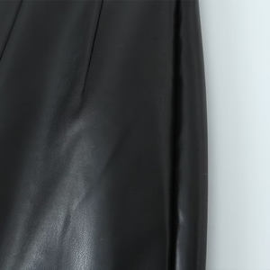 Abbigliamento da donna primavera e autunno 2025 nuova moda in finta pelle <span class=keywords><strong>nera</strong></span> minigonna da donna a vita alta retrò - Product Image 4