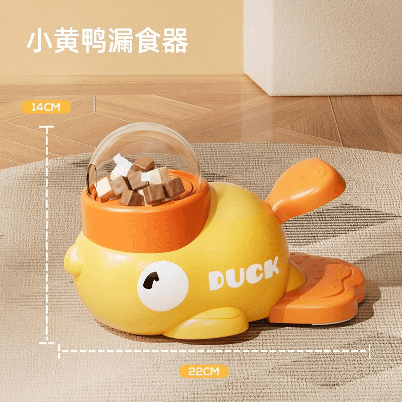 Distributeur d'aliments pour petits canards jaunes