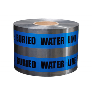 Vente en gros ruban d'avertissement souterrain détectable Feuille d'aluminium LLDPE BOPP Matériau 20cm Largeur 120um Épaisseur pour câble souterrain - Product Image 3