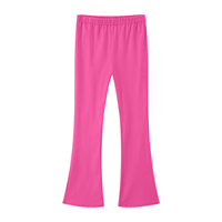 Großhandel 100% Baumwolle Atmungsaktive Weiche Dehnbare Yoga-Leggings Elastischer Bund Einfarbig Volle Länge 4-Teiliges Set für Mädchen