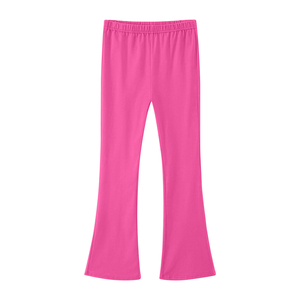 <span class=keywords><strong>Leggings</strong></span> a Zampa per Bambine, 100% Cotone, Vita Alta Elasticizzata, Pantaloni Larghi Casual a Gamba Larga per Bambine di 7 Anni, Rosso - Product Image 2