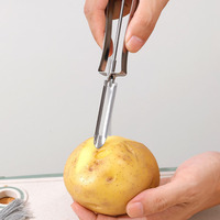 Éplucheur manuel rotatif pour légumes et fruits, séparateur de mangues, éplucheur de pommes de terre, lame multifonctionnelle en acier inoxydable, réutilisable, portable, facile à nettoyer
