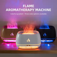 Vente en gros d'humidificateur d'air d'huile essentielle de lumière de flamme colorée Diffuseur d'arôme de flamme de diffuseur d'huile essentielle avec le sel rose