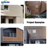 Revêtement mural extérieur décoratif en aluminium extrudé léger et creux pour les murs-rideaux, idéal pour les centres commerciaux et les façades de bâtiments