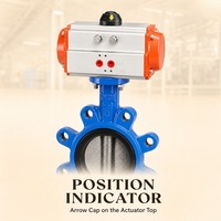 Vanne papillon à commande pneumatique IMGV W-002 DN400-800 PN16 avec corps en fonte pour l'arrêt des conduites d'eau