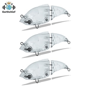 Leurre de pêche <span class=keywords><strong>Vatalion</strong></span> flottant non peint, corps de leurre articulé vibrant de 70 mm et 7,9 g pour la pêche au brochet et au bar - Product Image 2