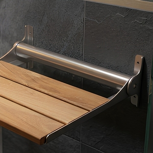 Foldable <b>Shower</b> Seat Wall Mounted Bath Bench Marine RV Bathroom - Product Image 6