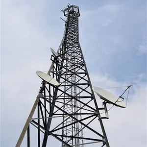 Red telefónica de 3 patas, antena Triangular de telecomunicaciones Gsm, poste de torre de comunicación de acero