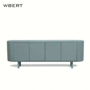 Wbert ตู้วางทีวีสไตล์ครีมเรียบง่ายทันสมัยเฟอร์นิเจอร์บ้านไม้เนื้อแข็งสำหรับห้องนั่งเล่นสำหรับเก็บทีวีตู้วางทีวี - Product Image 1