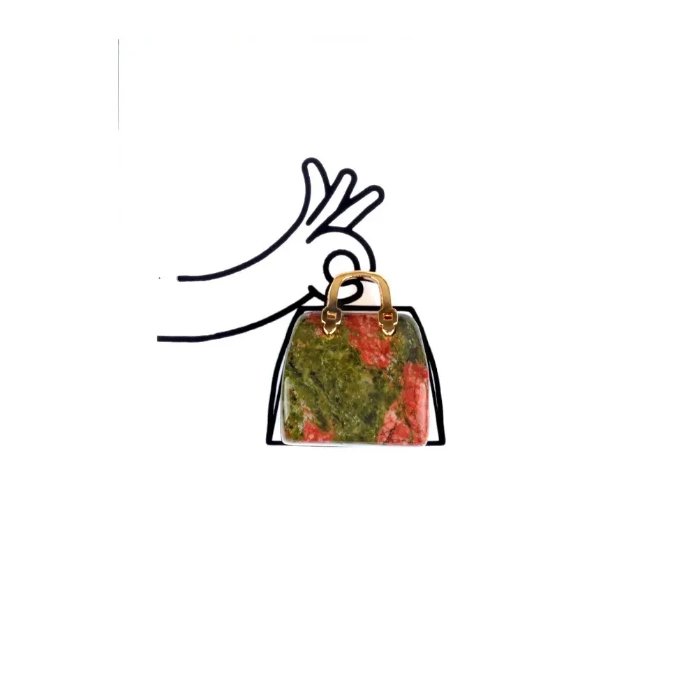 Assortierter Kristall-Handtaschen-Anhänger mit kreativer Spaßkarte Edelstein-Geldbeutel Anhänger Heilungskart Geschenk für Mädchen Frauen OK Kaufen kaufen