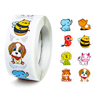 Pegatina Decorativa de Dibujos Animados, Rollo de Vinilo Adhesivo de Recompensa, Etiqueta de Pastel para Niños, Impermeable, Extraíble, Pegatinas Troqueladas Personalizadas