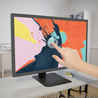 Moniteur 21,5 Pouces 1080p Full HD d'Ordinateur de Bureau, Écran LED avec Écran Tactile Capacitif